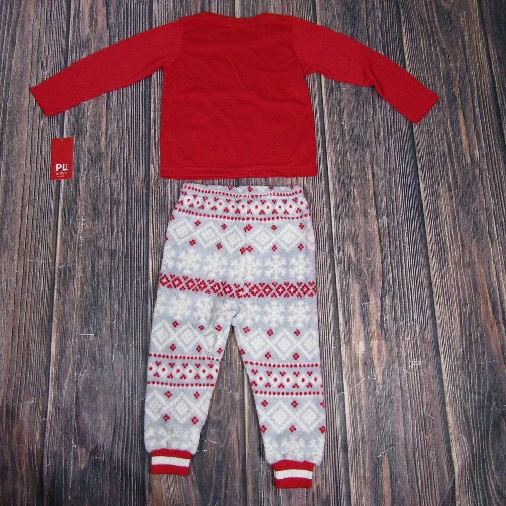 Petit Lem Toddler Pajama Set 24 Months Snow Much Fun Holiday Winter Sleepwear